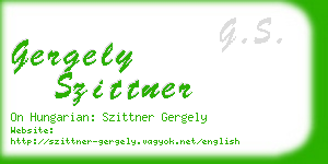 gergely szittner business card